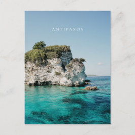 Antipaxos coast, at Paralia Voutoumi, Greece Vykort