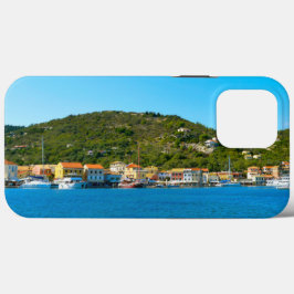 Antipaxos hamn kusten