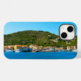 Antipaxos hamn kusten