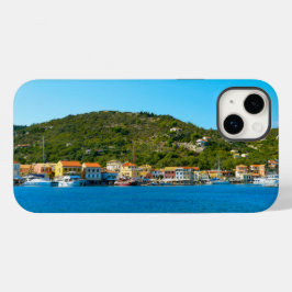 Antipaxos hamn kusten