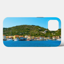 Antipaxos hamn kusten