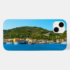 Antipaxos hamn kusten