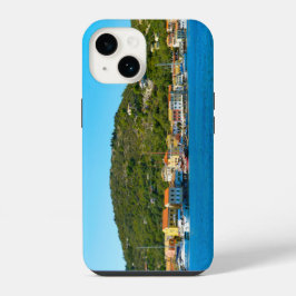 Antipaxos hamn kusten