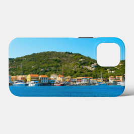 Antipaxos hamn kusten