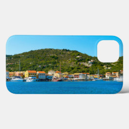 Antipaxos hamn kusten
