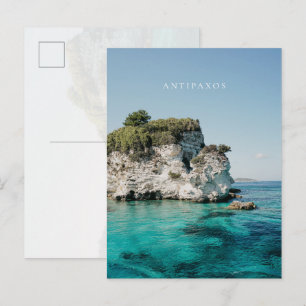 Antipaxos kust, vid Paralia Voutoumi, Grekland Vykort