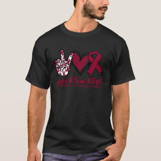 Antiphospholipid Syndrome Burgundy Ribbon Peace Lo T Shirt