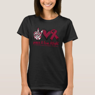 Antiphospholipid Syndrome Burgundy Ribbon Peace Lo T Shirt