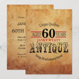 Antique 00 Birthday Inbjudningar