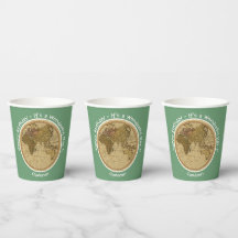 Antique 1786 Östra Hemisphere Karta Temaparty
