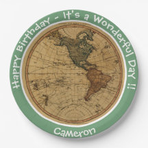 Antique 1786 Westerna Hemisphere Karta Temaparty