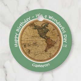 Antique 1786 Westerna Hemisphere Karta Temaparty Gåvor Etiketter