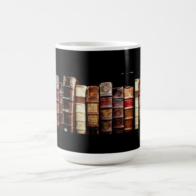 Antique 1800-talets bokar för utformning av läder kaffemugg (Center)