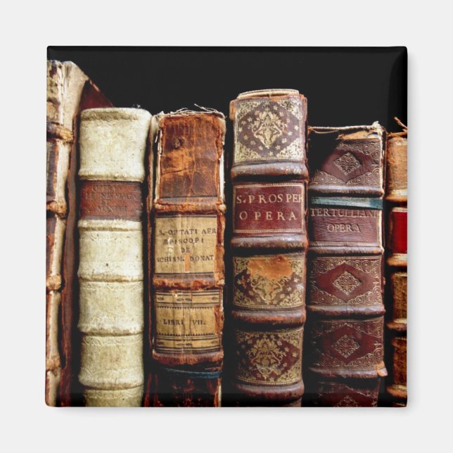 Antique 1800-talets bokar för utformning av läder magnet (Framsidan)