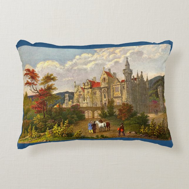 antique Abbotsford House-utskrift Prydnadskudde (Framsidan)