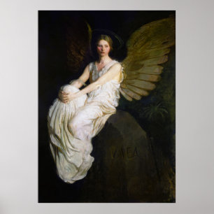 Antique Abbott Handerson Thayer Angel Painting Poster
