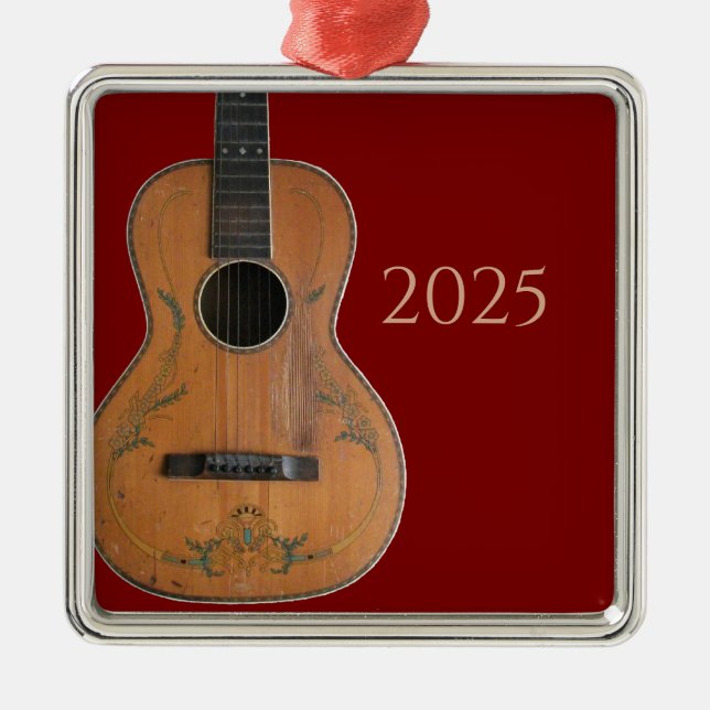 Antique Acoustic Guitar Ornament (Framsidan)