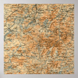 Antique Adirondacks Karta Poster