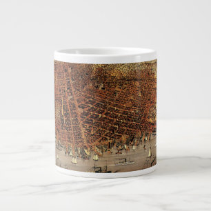 Antique Aerial Karta of San Francisco, Kalifornien Jumbo Mugg