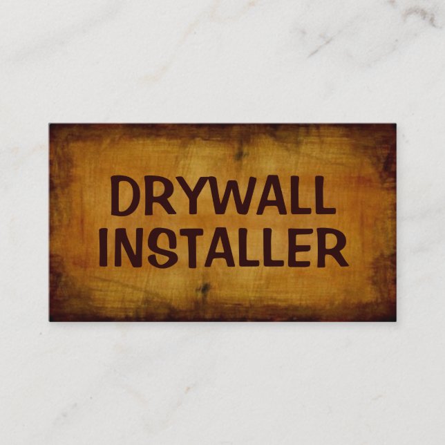 Antique-Affärskort för Drywall Installer Visitkort (Framsida)