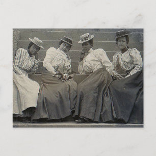 Antique African American Women Photo Vykort