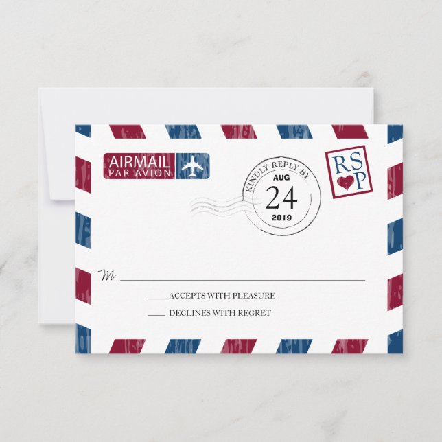 Antique Airmail Bröllop OSA (Framsida)