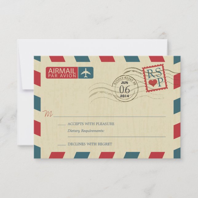 Antique Airmail Bröllop OSA (Framsida)