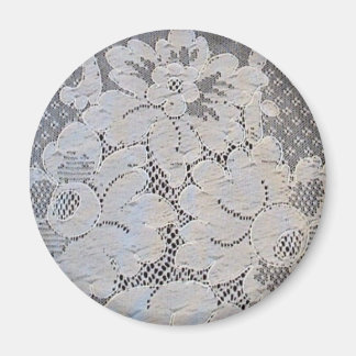 Antique Alencon Snöre Blommigt Magnet