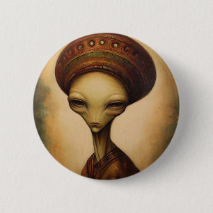 Antique Alien Porträtt Knapp