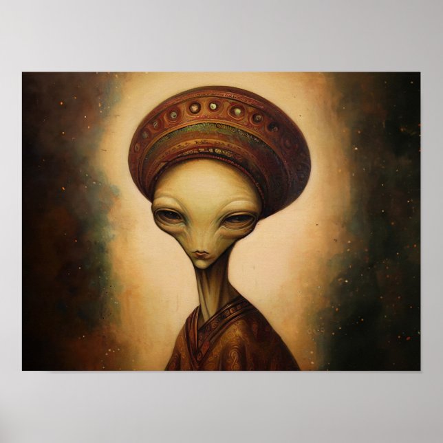 Antique Alien Porträtt Poster (Framsidan)