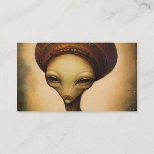 Antique Alien Porträtt Visitkort