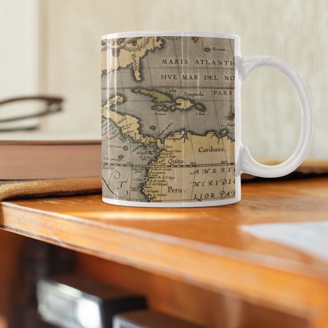 Antique Americas Karta Kaffemugg (Skapare uppladdad)