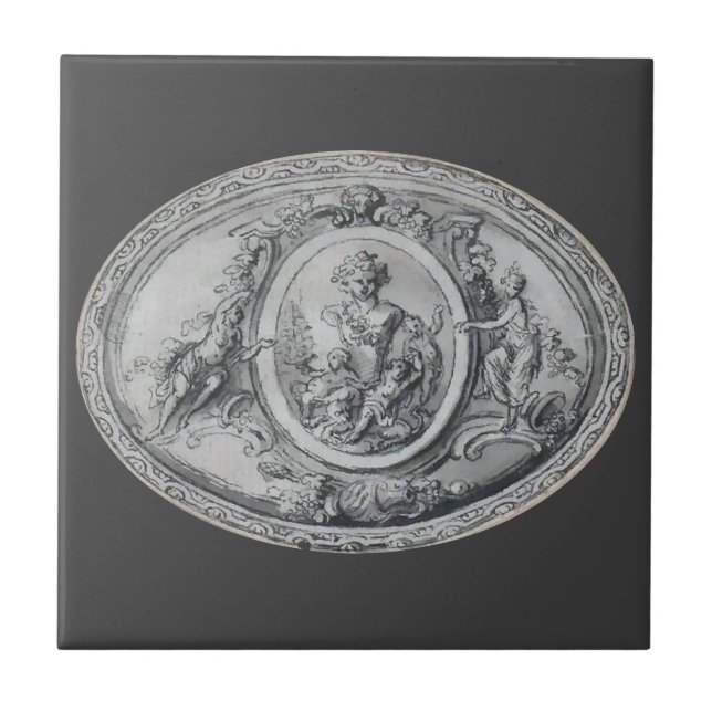 Antique Änglar och Gods Grekiska Roman Art Kakelplatta (Framsidan)