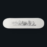 Antique Animal Parad Mini Skateboard Bräda 18,5 Cm<br><div class="desc">Djur på målning av antika föremål i parad</div>