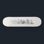 Antique Animal Parad Mini Skateboard Bräda 18,5 Cm<br><div class="desc">Djur på målning av antika föremål i parad</div>