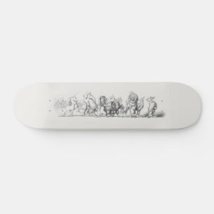 Antique Animal Parad Mini Skateboard Bräda 18,5 Cm