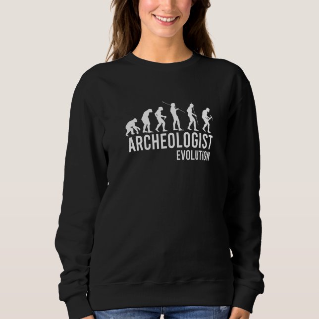 Antique Archeology Stick Man Evolution Archaeolog T Shirt (Framsida)