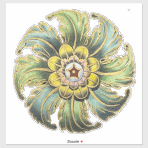 Antique Architectural Rosette nr 1 Klistermärken