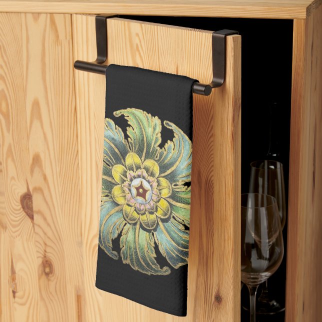 Antique Architectural Rosette nr 1 Kökshandduk (Thirds Fold)