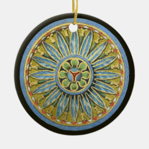 Antique Architectural Rosette nr 2 Julgransprydnad Keramik