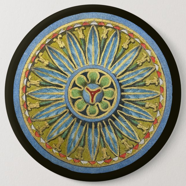 Antique Architectural Rosette nr 2 Knapp (Framsida)