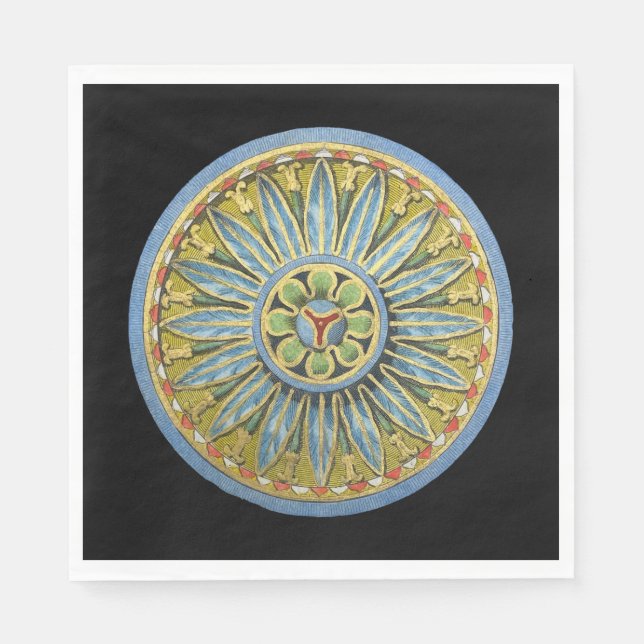 Antique Architectural Rosette nr 2 Pappersservett (Framsidan)