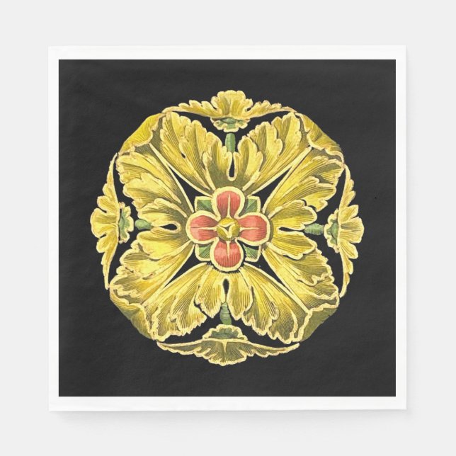 Antique Architectural Rosette nr 3 Pappersservett (Framsidan)