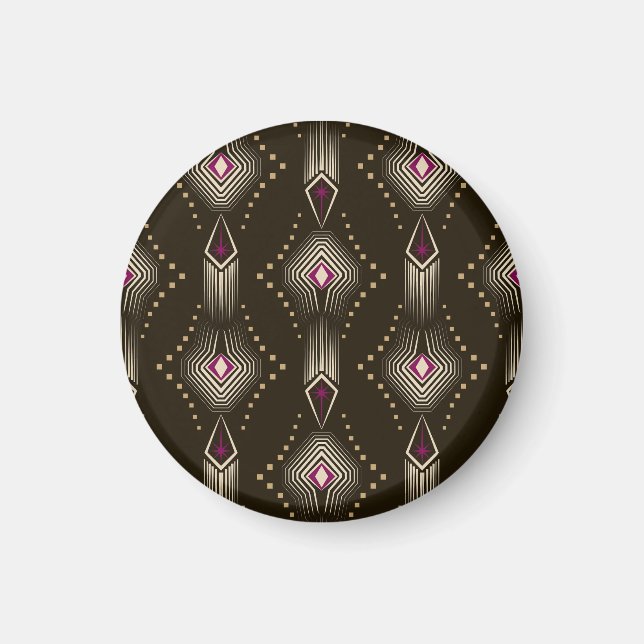 Antique Art Deco Geometric Ornament Magnet (Framsidan)