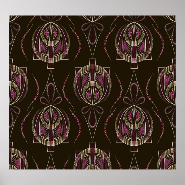 Antique Art Deco Geometric Ornament Poster (Framsidan)