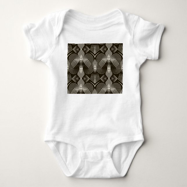 Antique Art Deco Sömlös Ornament T Shirt (Framsida)