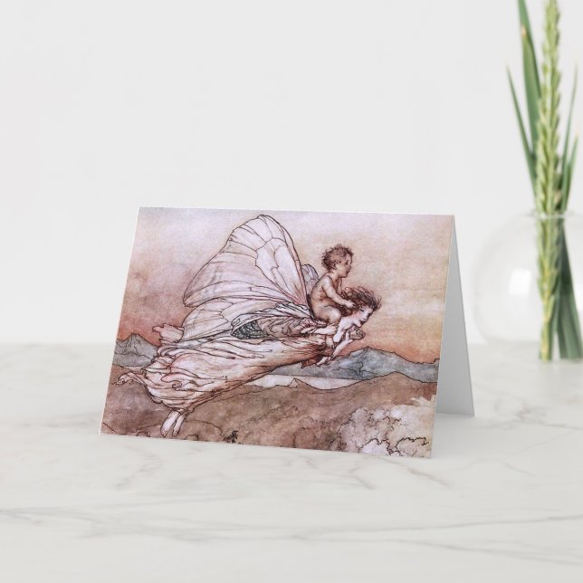 Antique Arthur Rackham Fairy Illustration Kort (Framsida)