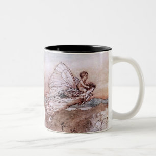 Antique Arthur Rackham Fairy Illustration Två-Tonad Mugg