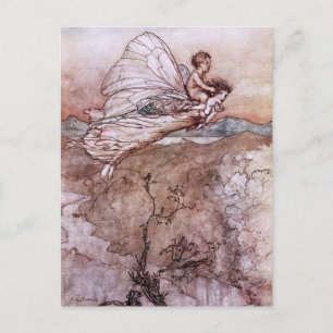 Antique Arthur Rackham Fairy Illustration Vykort
