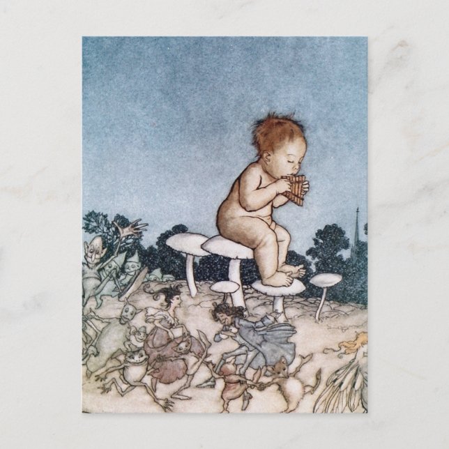 Antique Arthur Rackham Peter Pan Vykort (Framsida)